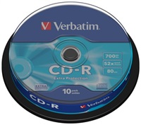 VERBATIM CD-R10-PackSpindleEPDL52x700MB