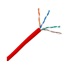 UTP kábel PlanetElite, Cat5E, licna(lanko), PVC, červený, 305 m