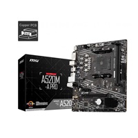 MSI MB Sc AM4 A520M-A PRO, AMD A520, 2xDDR4, m-ATX
