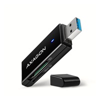 AXAGON CRE-S2N, USB-A 3.2 Gen 1 - čítačka kariet SUPERSPEED, 2-slotová a lun SD/microSD, podpora UHS-I