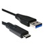 C-TECH USB kábel 2.0 AM na USB-C (AM/CM), 1 m, čierna