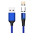 PremiumCord Magnetický micro USB a USB-C nabíjecí a datový kabel, 1m, modrá