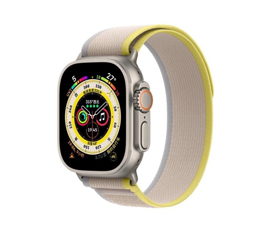 COTECi W97 Ultra Wild Trail Band for Apple Watch 38 / 40 / 41mm Yellow with Beige