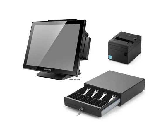 Capture POS In a Box, Swordfish POS system J1900 + Thermal Printer + 330 mm Cash Drawer (with Windows 10 IoT)