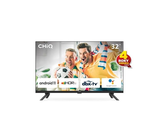 CHiQ L32G7L TV 32", HD, smart, Android 11, dbx-tv, Dolby Audio, Frameless
