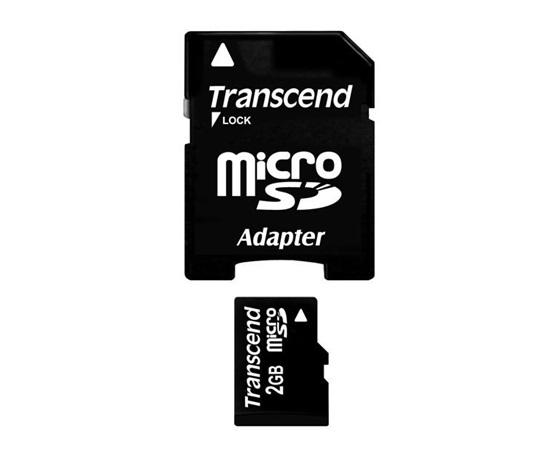 Karta TRANSCEND MicroSD 2GB + adaptér