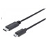 MANHATTAN USB kábel 2.0 C, C samec / Micro-B samec, čierna