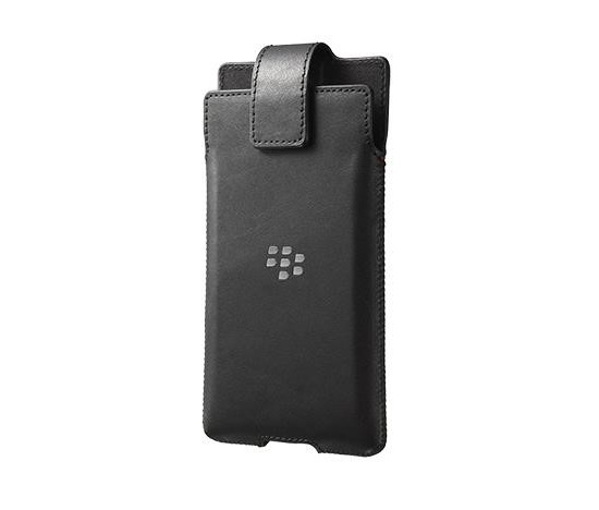 BlackBerry pouzdro kožené pro BlackBerry Priv, klip s otočným čepem, černá