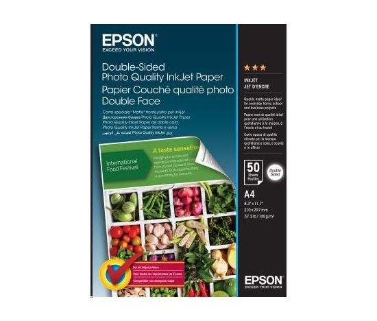 Papier EPSON A4 - obojstranný atramentový papier fotografickej kvality A4 50 listov