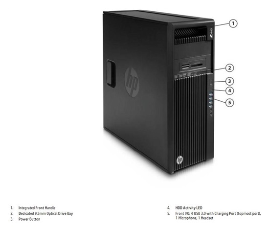 HP Z440  Xeon E5-1603v3 4c, 1TB, 2x4GB 2113MHz DDR4 ECC,DVDRW,no VGA, no keyb, USB laser mouse, MCR15in1, Win8.1Pro DWN7
