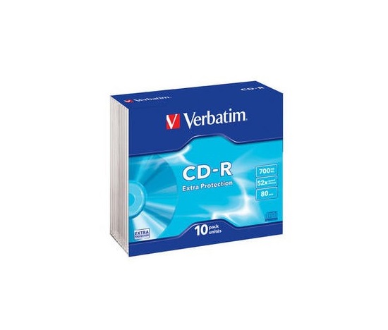 VERBATIM CD-R(10-Pack)Slim/ExtraProtection/DL/52x/700MB