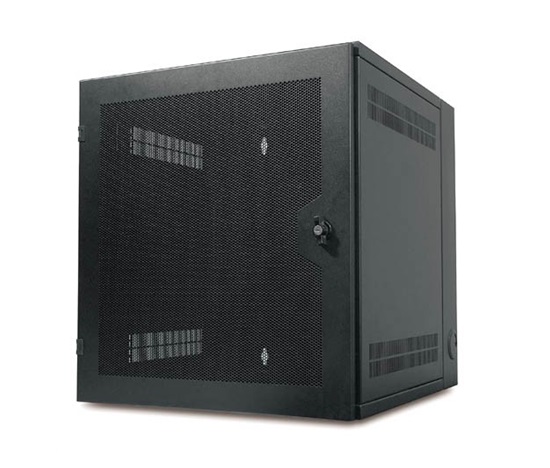 APC NetShelter WX 13U so závitovými otvormi Vertikálna montážna lišta Vetrané predné dvere Čierna