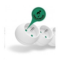 Predlžovací kábel CONNECT IT 230 V, 5 zásuviek, 2 m, bez vypínača (biely)