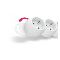 Predlžovací kábel CONNECT IT 230 V, 3 zásuvky, 1,5 m, bez vypínača (biely)