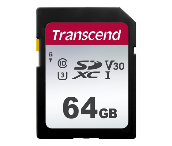 Karta TRANSCEND SDXC 64GB 300S, UHS-I U3 V10 (R:100/W:25 MB/s)