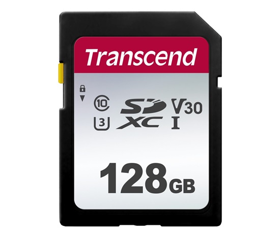 Karta TRANSCEND SDXC 128GB 300S, UHS-I U3 V30 (R:100W:25 MB/s)