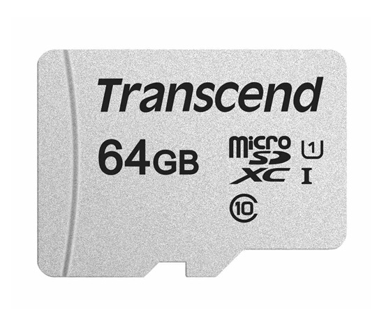 Karta TRANSCEND MicroSDXC 64GB 300S, UHS-I U1, bez adaptéra