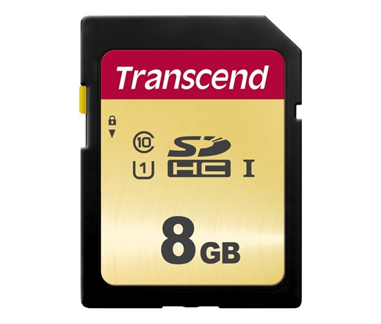 Karta TRANSCEND SDHC 8GB 500S, UHS-I U1 (R:95/W:20 MB/s)