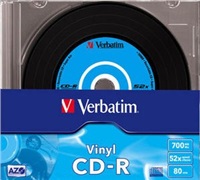 VERBATIM CD-R(10-Pack)Slim/Vinyl/DLP/52x/700MB