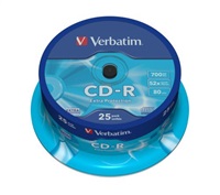 VERBATIM CD-R(25-Pack)Spindle/Extra Protection/DL/52x/700MB