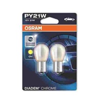 OSRAM autožárovka PY21W Diadem Chrome 12V 21W BAU15S oranžová (Blistr 2ks)