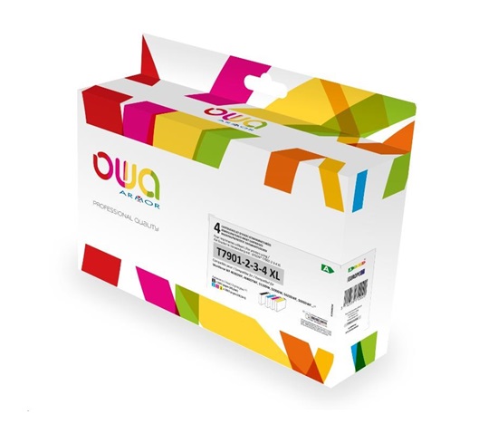 OWA Armor kazeta pre EPSON PACK 4 REMAN. T79XL BCMY, 45.5 ml/3x19.5ml/2690p/3x2000p, T7901/T7902/T7903/T7904,CMYK
