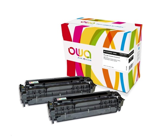 OWA Armor toner pre HP Color LJ CP2020, CP2025, CM2320, CM2720, 2x3500 strán, CC530AD, čierna/čierna