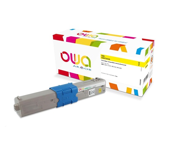 OWA Armor toner pre OKI C301, C321, MC332, MC342, 1500p, 44973533, žltý/žltý