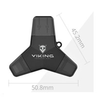 USB Flash disk Viking 3.0 4v1 s konektorom Lightning/Micro USB/USB/USB-C, 32 GB, čierna