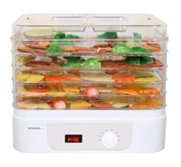 Orava SU-102 sušička ovoce a zeleniny, 230 W, 5 roštů, 55 dB, regulace teploty, bílá