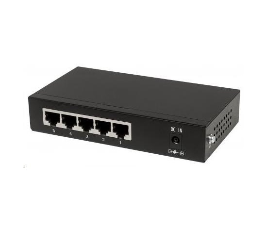 Intellinet 5-portový gigabitový PoE switch, 4x GbE PoE+, 1x GbE, PoE 60W, bez ventilátora