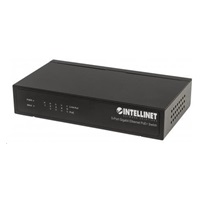 Intellinet 5-portový gigabitový PoE switch, 4x GbE PoE+, 1x GbE, PoE 60W, bez ventilátora