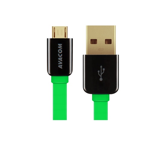Kábel AVACOM MIC-40G USB na Micro USB, 40 cm, zelený