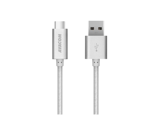 AVACOM TPC-100S Kábel USB na USB Type-C, 100 cm, strieborný