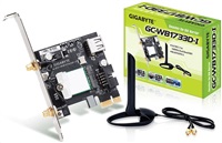 GIGABYTE GC-WB1733D-I, WiFi 802.11ac, Bluetooth 5, PCIe, Dual Band, 1734 Mb/s