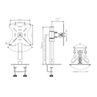 Stolní držák Tv EDBAK MSV2