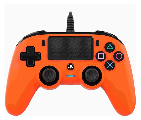 Nacon Wired Compact Controller - ovladač pro PlayStation 4 - oranžový