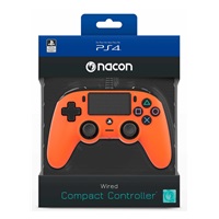Nacon Wired Compact Controller - ovladač pro PlayStation 4 - oranžový