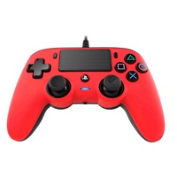 Nacon Wired Compact Controller - ovladač pro PlayStation 4 - červený