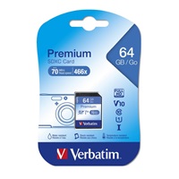 Karta VERBATIM SDXC 64GB Class 10, UHS-1 (R:70/W:10 MB/s)