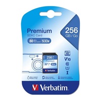 Karta VERBATIM SDXC 256 GB Class 10, UHS-1 (R:80/W:10 MB/s)