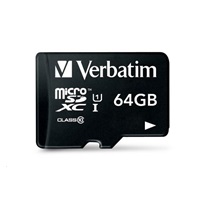 VERBATIM Tablet microSDHC C10/U1 s USB čítačkou 64GB (R:70MB/s, W:10MB/s)