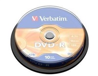 VERBATIM DVD-R(10-Pack)Spindle/General Retail/16x/4.7GB
