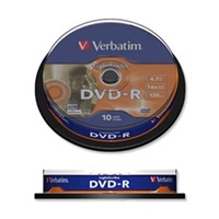 VERBATIM DVD-R(10-Pack)Spindle/General Retail/16x/4.7GB