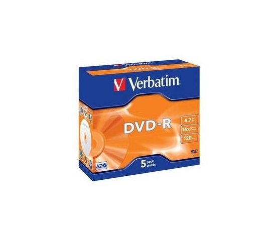 VERBATIM DVD-R (5-pack)Jewel/16x/4.7GB