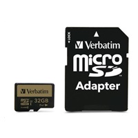 Karta VERBATIM MicroSDHC 32GB PRO+ Class 10, UHS 1 (R:90/W:80 MB/s)