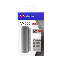 VERBATIM externý SSD disk 120GB Vx500 strieborný USB-C