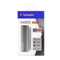 VERBATIM externý SSD disk 480GB Vx500 strieborný USB-C