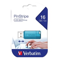 VERBATIM Flash disk 16 GB Hi-Speed Store ‘n‘ Go, Pinstripe, USB 2.0, karibská modrá