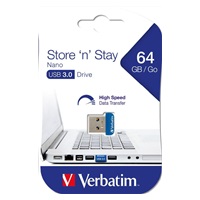 VERBATIM Flash disk 64 GB Store ‘n‘ Stay Nano, USB 3.